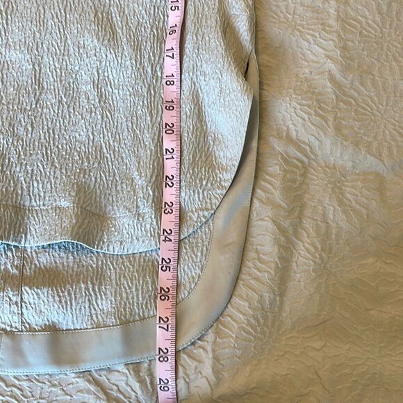 Helmut Lang Womens Tissue Silk Leather Trim High Low Sleeveless Blouse Taupe Pet - Picture 8 of 8